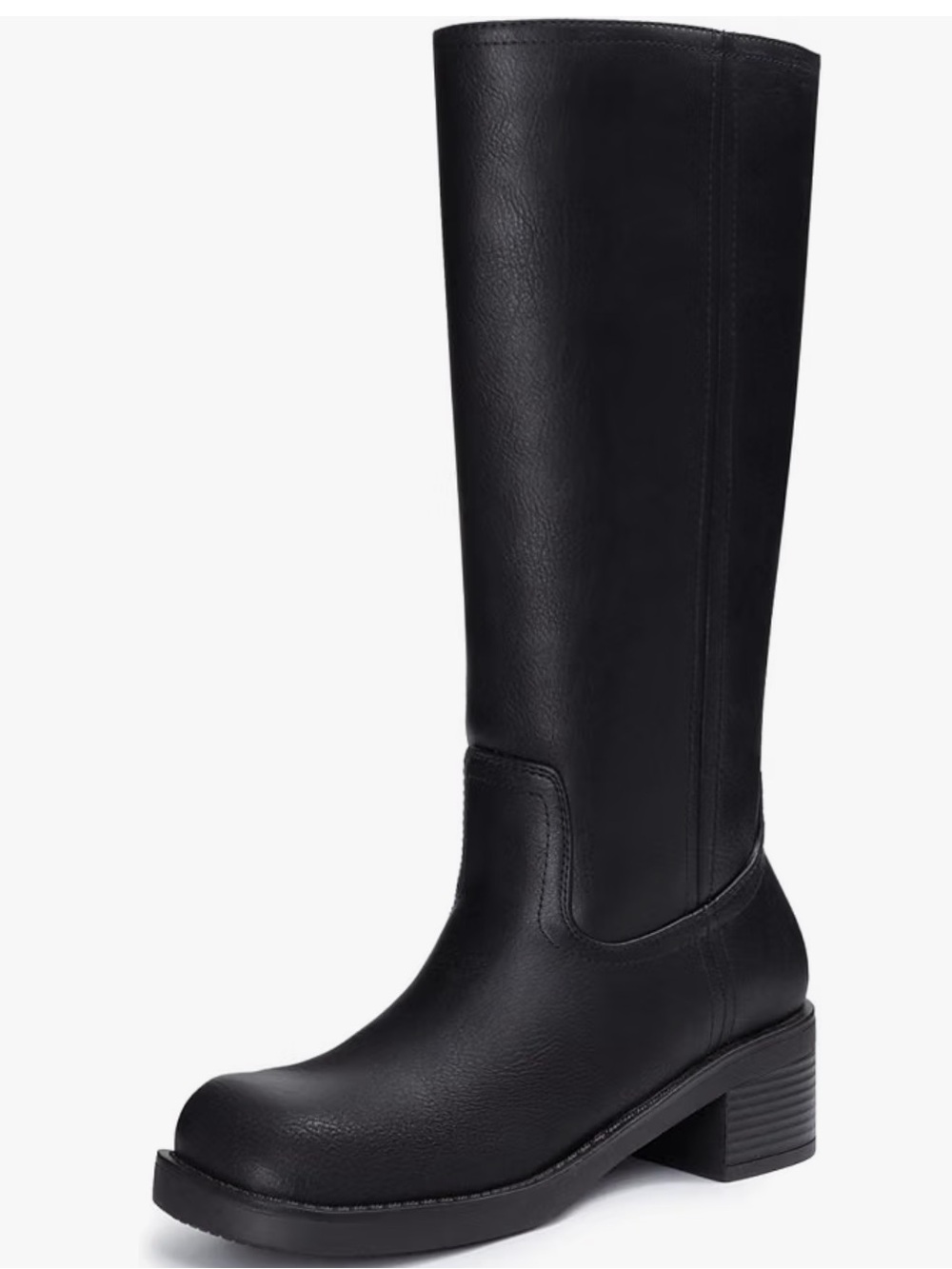 NWOB Women's Black Tall Block-Heel Riding Boots Size 8